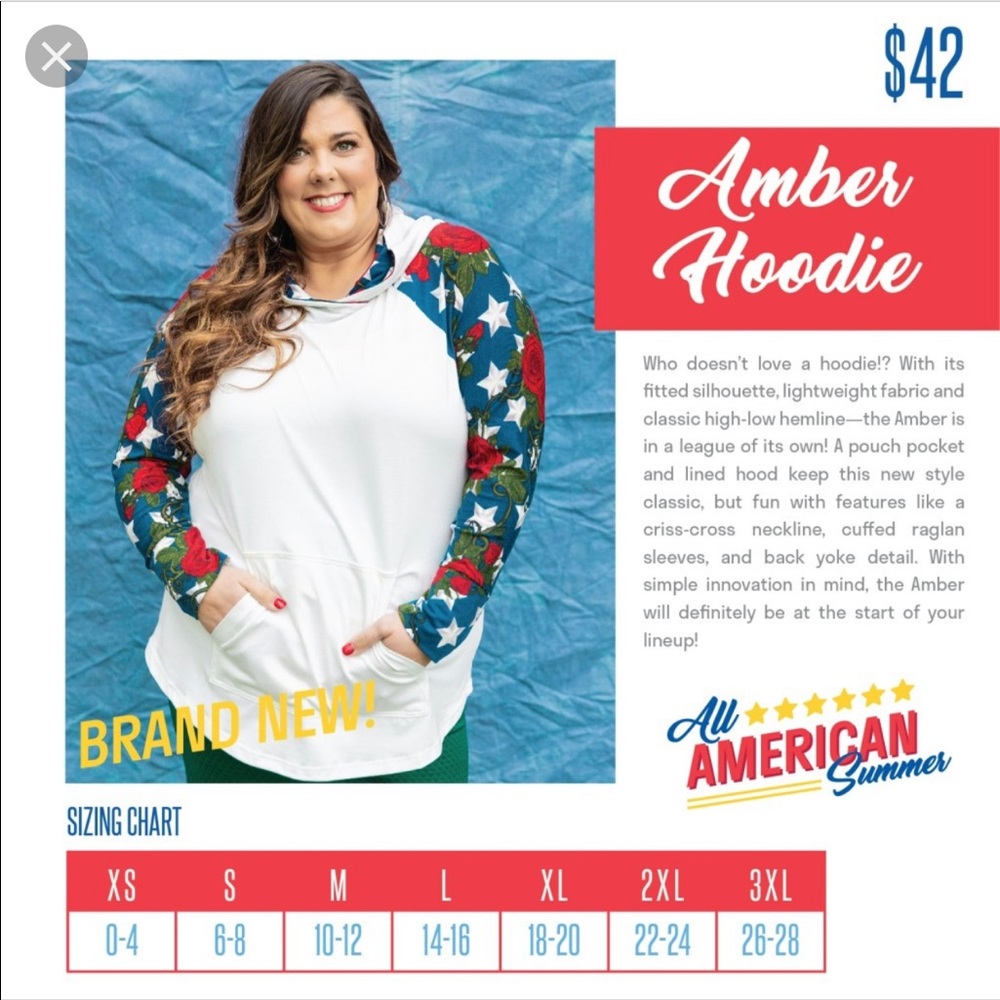 LulaRoe Americana Amber hoodie